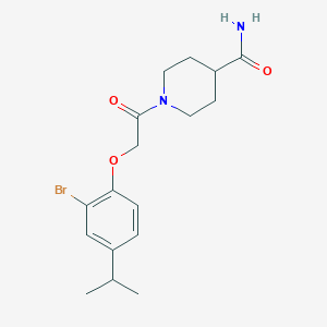 1-[(2-bromo-4-isopropylphenoxy)acetyl]-4-piperidinecarboxamide