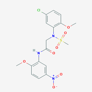 N~2~-(5-chloro-2-methoxyphenyl)-N~1~-(2-methoxy-5-nitrophenyl)-N~2~-(methylsulfonyl)glycinamide