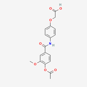 (4-{[4-(acetyloxy)-3-methoxybenzoyl]amino}phenoxy)acetic acid