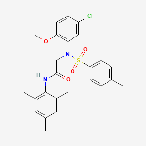 N~2~-(5-chloro-2-methoxyphenyl)-N~2~-[(4-methylphenyl)sulfonyl]-N-(2,4,6-trimethylphenyl)glycinamide