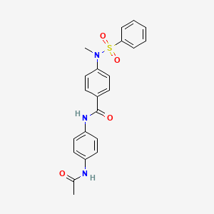 N-[4-(acetylamino)phenyl]-4-[methyl(phenylsulfonyl)amino]benzamide