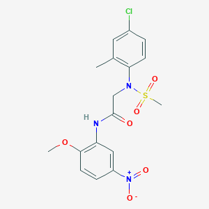 N~2~-(4-chloro-2-methylphenyl)-N~1~-(2-methoxy-5-nitrophenyl)-N~2~-(methylsulfonyl)glycinamide