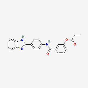 3-({[4-(1H-benzimidazol-2-yl)phenyl]amino}carbonyl)phenyl propionate