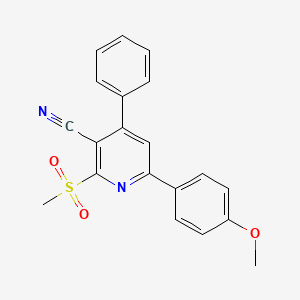 6-(4-methoxyphenyl)-2-(methylsulfonyl)-4-phenylnicotinonitrile