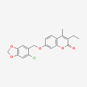 7-[(6-CHLORO-2H-1,3-BENZODIOXOL-5-YL)METHOXY]-3-ETHYL-4-METHYL-2H-CHROMEN-2-ONE