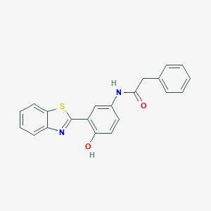 molecular formula C21H16N2O2S B364229 N-[3-(1,3-benzothiazol-2-yl)-4-hydroxyphenyl]-2-phenylacetamide CAS No. 2533-13-3