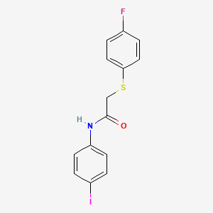 2-[(4-fluorophenyl)thio]-N-(4-iodophenyl)acetamide