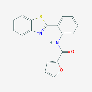 molecular formula C18H12N2O2S B364230 N-[2-(1,3-苯并噻唑-2-基)苯基]呋喃-2-甲酰胺 CAS No. 313662-76-9
