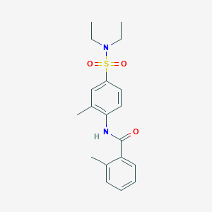 molecular formula C19H24N2O3S B3642344 N-[4-(diethylsulfamoyl)-2-methylphenyl]-2-methylbenzamide 