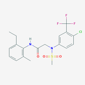 N~2~-[4-chloro-3-(trifluoromethyl)phenyl]-N~1~-(2-ethyl-6-methylphenyl)-N~2~-(methylsulfonyl)glycinamide