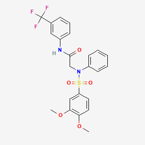 N~2~-[(3,4-dimethoxyphenyl)sulfonyl]-N~2~-phenyl-N-[3-(trifluoromethyl)phenyl]glycinamide