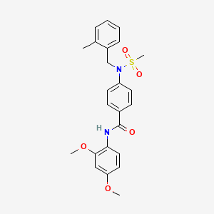 molecular formula C24H26N2O5S B3642370 N-(2,4-dimethoxyphenyl)-4-[(2-methylbenzyl)(methylsulfonyl)amino]benzamide 