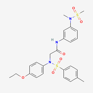 molecular formula C25H29N3O6S2 B3642375 N~2~-(4-ethoxyphenyl)-N~1~-{3-[methyl(methylsulfonyl)amino]phenyl}-N~2~-[(4-methylphenyl)sulfonyl]glycinamide 