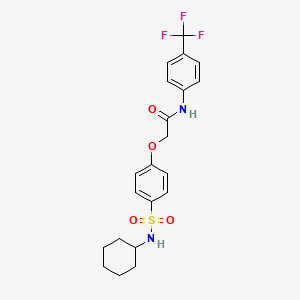 2-[4-(cyclohexylsulfamoyl)phenoxy]-N-[4-(trifluoromethyl)phenyl]acetamide