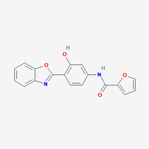 molecular formula C18H12N2O4 B364239 N-[4-(1,3-benzoxazol-2-yl)-3-hydroxyphenyl]-2-furamide 