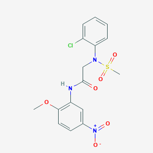 N~2~-(2-chlorophenyl)-N~1~-(2-methoxy-5-nitrophenyl)-N~2~-(methylsulfonyl)glycinamide