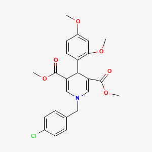 3,5-DIMETHYL 1-[(4-CHLOROPHENYL)METHYL]-4-(2,4-DIMETHOXYPHENYL)-1,4-DIHYDROPYRIDINE-3,5-DICARBOXYLATE