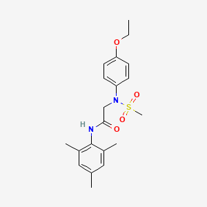 molecular formula C20H26N2O4S B3642404 N~2~-(4-ethoxyphenyl)-N~1~-mesityl-N~2~-(methylsulfonyl)glycinamide 