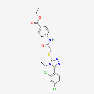 ethyl 4-[({[5-(2,4-dichlorophenyl)-4-ethyl-4H-1,2,4-triazol-3-yl]sulfanyl}acetyl)amino]benzoate