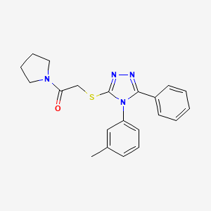 4-(3-methylphenyl)-3-{[2-oxo-2-(1-pyrrolidinyl)ethyl]thio}-5-phenyl-4H-1,2,4-triazole