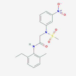 N~1~-(2-ethyl-6-methylphenyl)-N~2~-(methylsulfonyl)-N~2~-(3-nitrophenyl)glycinamide