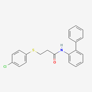 N-2-biphenylyl-3-[(4-chlorophenyl)thio]propanamide