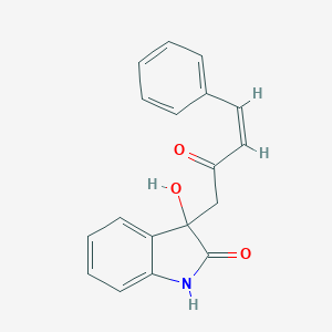 molecular formula C18H15NO3 B364246 3-hydroxy-3-(2-oxo-4-phenyl-3-butenyl)-1,3-dihydro-2H-indol-2-one CAS No. 369392-85-8