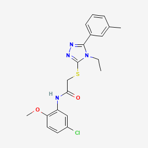 N-(5-chloro-2-methoxyphenyl)-2-{[4-ethyl-5-(3-methylphenyl)-4H-1,2,4-triazol-3-yl]sulfanyl}acetamide