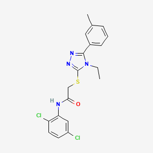 N-(2,5-dichlorophenyl)-2-{[4-ethyl-5-(3-methylphenyl)-4H-1,2,4-triazol-3-yl]sulfanyl}acetamide