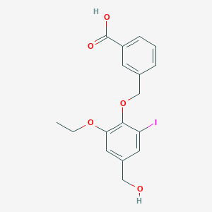 3-[[2-Ethoxy-4-(hydroxymethyl)-6-iodophenoxy]methyl]benzoic acid