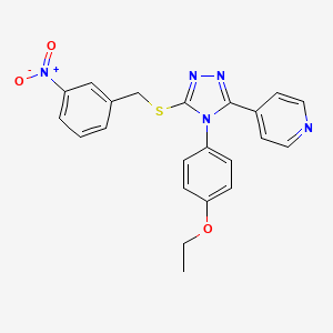 4-{4-(4-ethoxyphenyl)-5-[(3-nitrobenzyl)thio]-4H-1,2,4-triazol-3-yl}pyridine