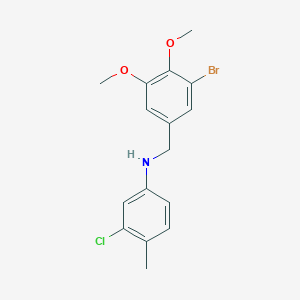 (3-bromo-4,5-dimethoxybenzyl)(3-chloro-4-methylphenyl)amine