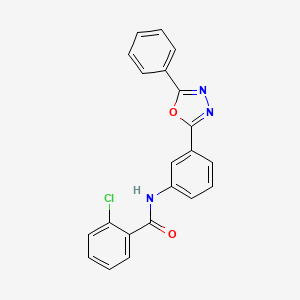 2-chloro-N-[3-(5-phenyl-1,3,4-oxadiazol-2-yl)phenyl]benzamide