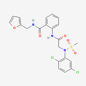 2-{[N-(2,5-dichlorophenyl)-N-(methylsulfonyl)glycyl]amino}-N-(2-furylmethyl)benzamide