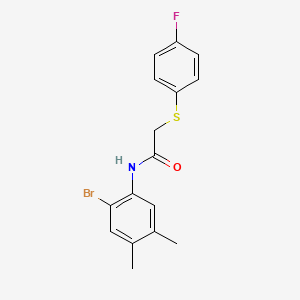 N-(2-bromo-4,5-dimethylphenyl)-2-[(4-fluorophenyl)thio]acetamide