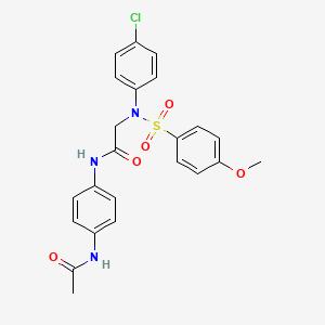 N~1~-[4-(acetylamino)phenyl]-N~2~-(4-chlorophenyl)-N~2~-[(4-methoxyphenyl)sulfonyl]glycinamide