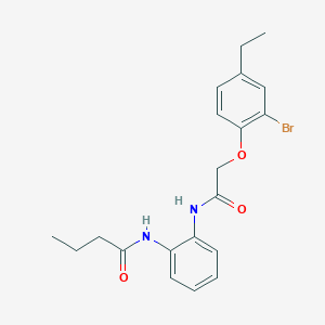 N-(2-{[2-(2-bromo-4-ethylphenoxy)acetyl]amino}phenyl)butanamide