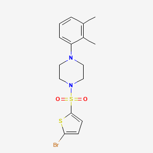 molecular formula C16H19BrN2O2S2 B3642644 1-[(5-bromo-2-thienyl)sulfonyl]-4-(2,3-dimethylphenyl)piperazine 