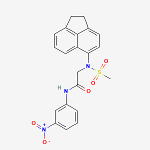 2-[N-(12-DIHYDROACENAPHTHYLEN-5-YL)METHANESULFONAMIDO]-N-(3-NITROPHENYL)ACETAMIDE