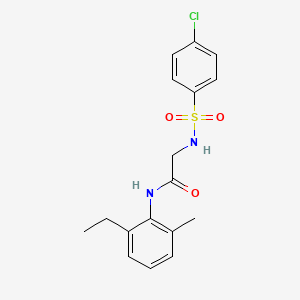 2-[(4-chlorophenyl)sulfonylamino]-N-(2-ethyl-6-methylphenyl)acetamide