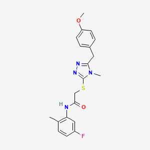 N-(5-fluoro-2-methylphenyl)-2-{[5-(4-methoxybenzyl)-4-methyl-4H-1,2,4-triazol-3-yl]sulfanyl}acetamide