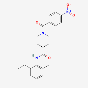 N-(2-ethyl-6-methylphenyl)-1-(4-nitrobenzoyl)-4-piperidinecarboxamide