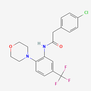 2-(4-chlorophenyl)-N-[2-(morpholin-4-yl)-5-(trifluoromethyl)phenyl]acetamide