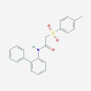 molecular formula C21H19NO3S B3642683 N-(biphenyl-2-yl)-2-[(4-methylphenyl)sulfonyl]acetamide 