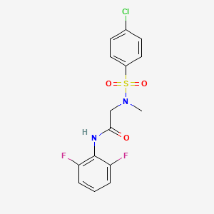 N~2~-[(4-chlorophenyl)sulfonyl]-N-(2,6-difluorophenyl)-N~2~-methylglycinamide