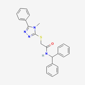 N-(diphenylmethyl)-2-[(4-methyl-5-phenyl-4H-1,2,4-triazol-3-yl)sulfanyl]acetamide