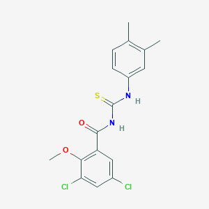 3,5-dichloro-N-[(3,4-dimethylphenyl)carbamothioyl]-2-methoxybenzamide