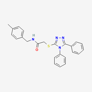 2-[(4,5-diphenyl-4H-1,2,4-triazol-3-yl)sulfanyl]-N-(4-methylbenzyl)acetamide