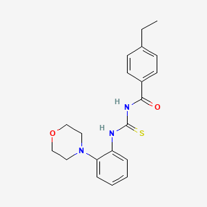 4-ethyl-N-({[2-(4-morpholinyl)phenyl]amino}carbonothioyl)benzamide