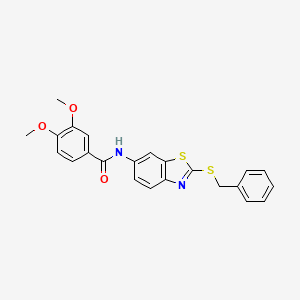 N-[2-(benzylsulfanyl)-1,3-benzothiazol-6-yl]-3,4-dimethoxybenzamide